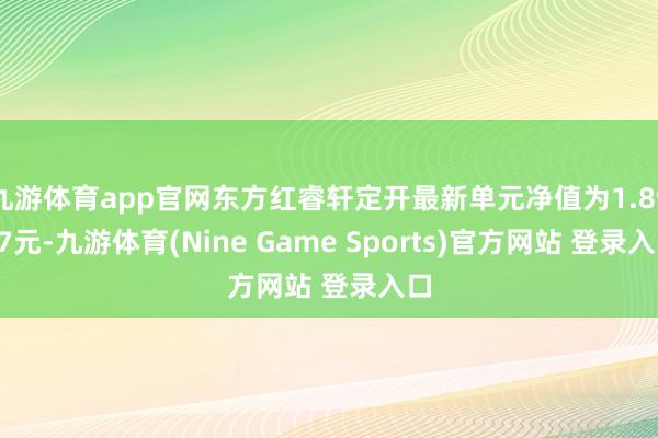 九游体育app官网东方红睿轩定开最新单元净值为1.8937元-九游体育(Nine Game Sports)官方网站 登录入口
